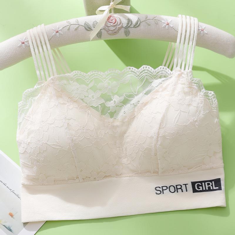 Plus Size Lace Back Tank Bralette with Chest Pads - Minimizing and Anti-Exposure Base Layer