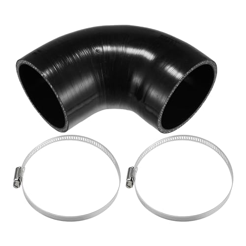 

X AUTOHAUX 1 Комплект Внутрішній діаметр 83 мм Довжина 100 мм 90 градусів Чорний силіконовий шланг Силіконова трубка Інтеркулер Турбо Впуск Радіаторний шланг Охолодження Co