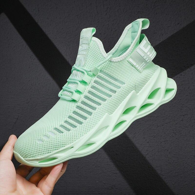 Mens Shoes Casual Breathable Air Mesh Light Sneakers Men Black White Green Khaki Zapatos De Hombre Drop -Shipping