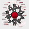 24-in-1 Multifunctional Alloy Steel Snowflake Wrench & Hex Key Finger Spinner Tool