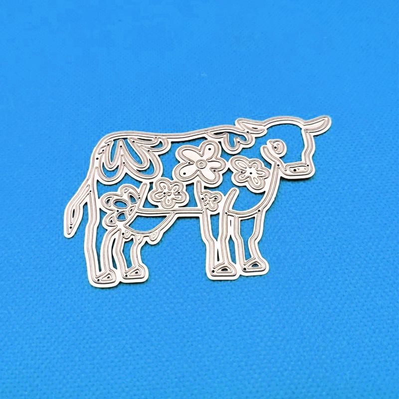 Cow Design Pattern Metal Cutting Dies DIY Scrapbooking Embossing Stencil Paper Craft Album Template
