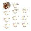 10Pcs Detachable Press On Nails With Metal Finger Rings, Reusable Fake Nails Kit For Daily Wear Nail Art Decorations