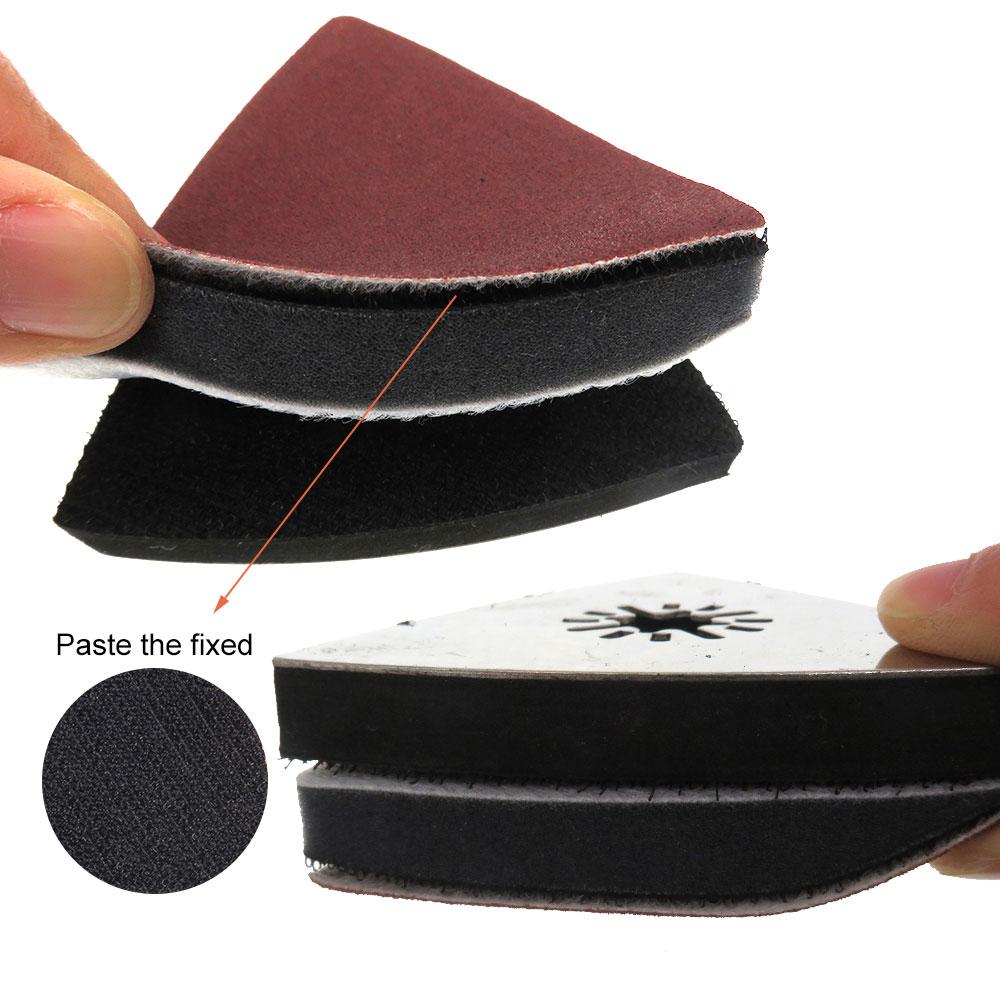 77pcs Grinding Triangle Oscillating Sandpaper Triangular Sanding Pad Hook Loop 60/80/120/180/240 Grit For Multitool