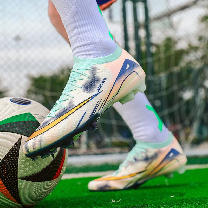 Nouvelles Chaussures de Football Hommes'Bottes de Football pour s Entraînement sur Herbe Club Crampons de Football' Antidérapant Terrain de Football Botte Crampons de Football