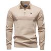 Gant Herbst und Winter Stickerei Neues Business Stehkragen Herrenreiner Baumwollpullover, Hochwertiges Lässiges Halbreißverschluss Herrenoberteil