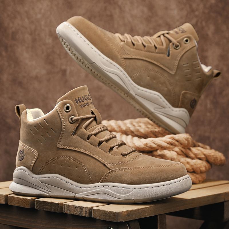 Sneakers Men 2025 New High Top Fashion Flat Retro Soft Sole Anti Slip Outdoor Large Size 38-48 Running Sports Shoes for Man
