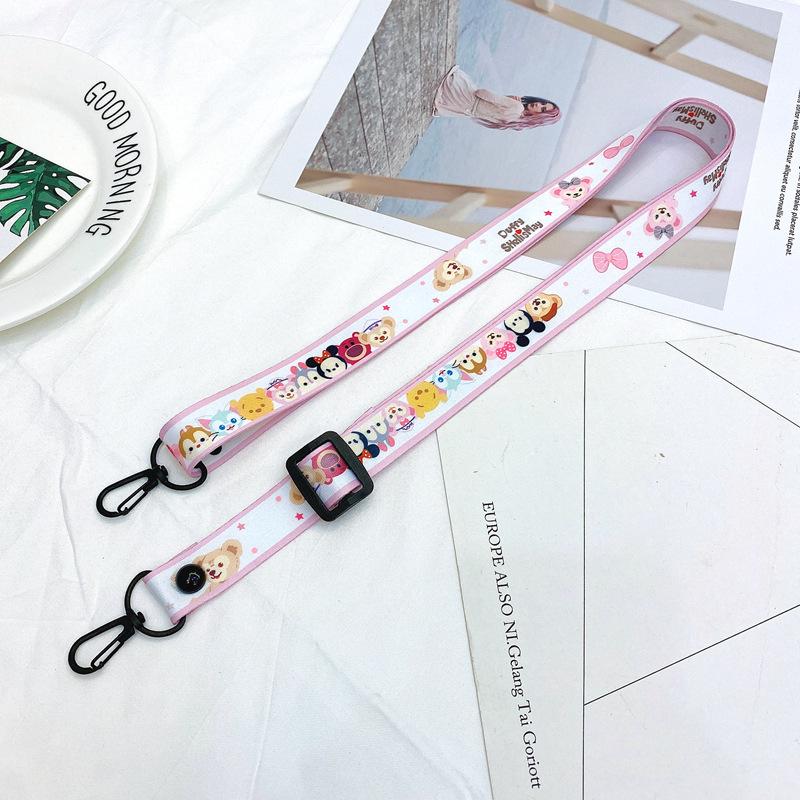 Oblique Span Mobile Phone Lanyard Adjustable Cartoon Silicone Change Bag Lanyard Card Sleeve Record Label Lanyard Lanyard