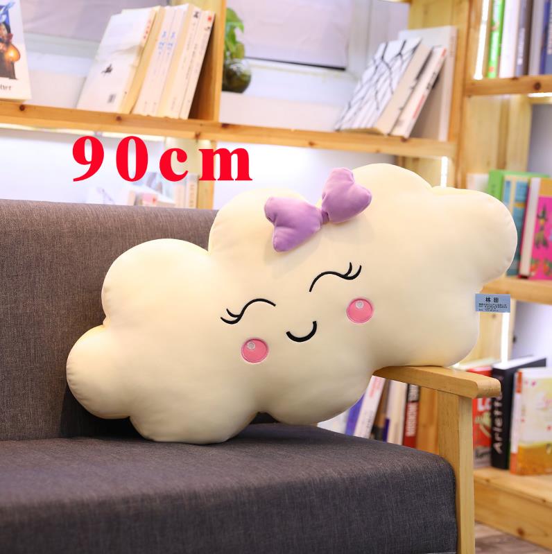 1Pc Giant New Style Kawaii Cloud Plush Pillow Soft Sofa Cushion Lovey Smile Cloud Stuffed Plush Toys For Children Girls Gift