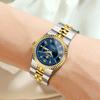 BINBOND Precise Quartz Watches For Men Week Display Auto Date Stainless Steel Luminous Waterproof Men's Watch Luxury Reloj