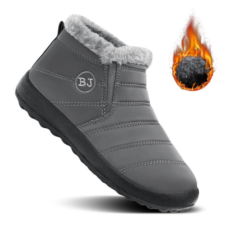 Couple Winter Snow Boots Low Top Warm Fleece Lined Non Slip Soft Sole Cotton Shoes Women Men Size 36-46