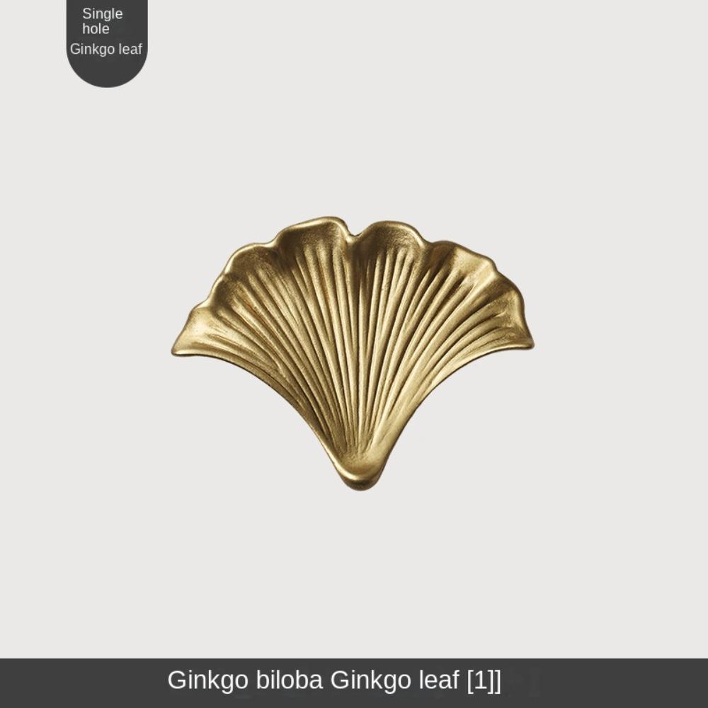 Neo-Chinese Style Cabinet Knob Ginkgo Leaf Shape Cupboard Handle Simplicity Drawer Knobs Wardrobe