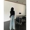 Retro High Waist Jeans for Women Spring and Autumn All-Match Small Loose-Fitting Mopping Pants Straight-Leg Wide-Leg Pants Trousers