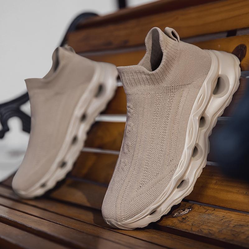 

Fashion Sneakers Men Shoes Light Hiking Anti Slip Mesh Vulcanized Shoe Platform Comfortable Couple Lazy Elastic Casual Shoes Large Size 35