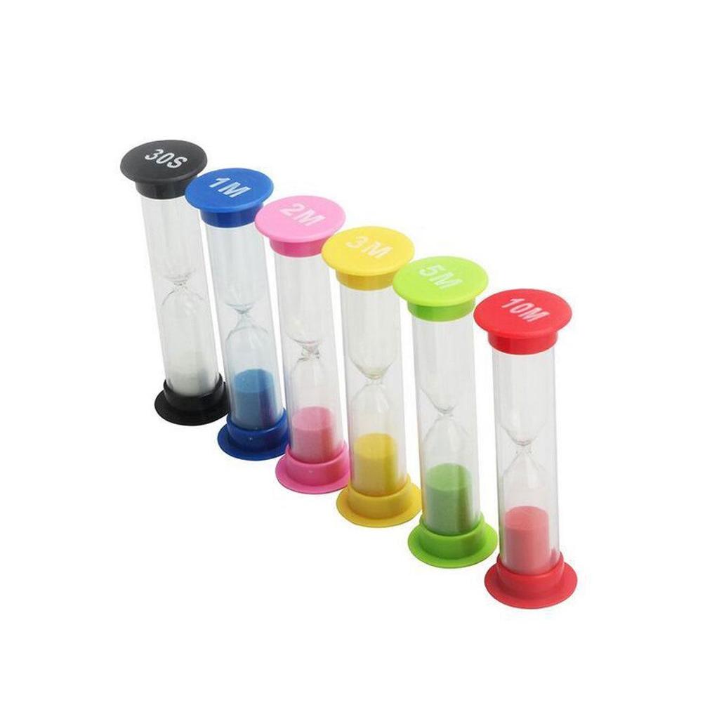 6-Color Mini Hourglass Set: 30-Second To 10-Minute Timers, Perfect Children's Gift