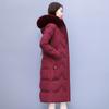 Down cotton-padded clothes women's new winter long over-knee thickened cotton-padded clothes slim and thin cotton-padded jacket