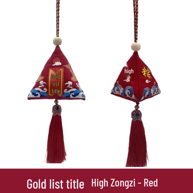 Handmade Zongzi Sachet with Tassel - Mugwort Mosquito Repellent, Dragon Boat Festival Gift Box Souvenir
