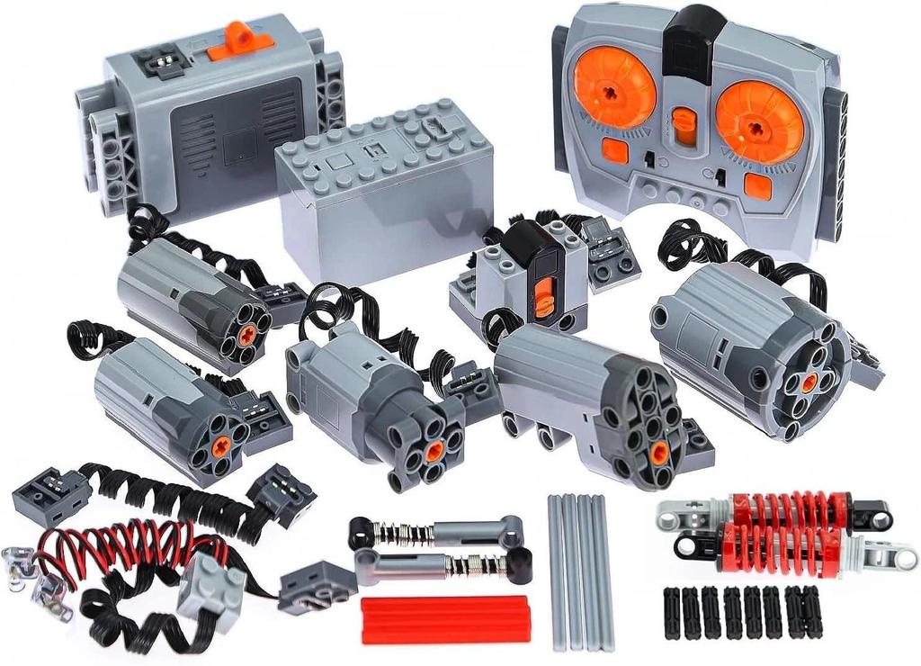 Cross-border Motor Building Blocks: Power Set with Remote Control, Receiver, and Lithium Battery