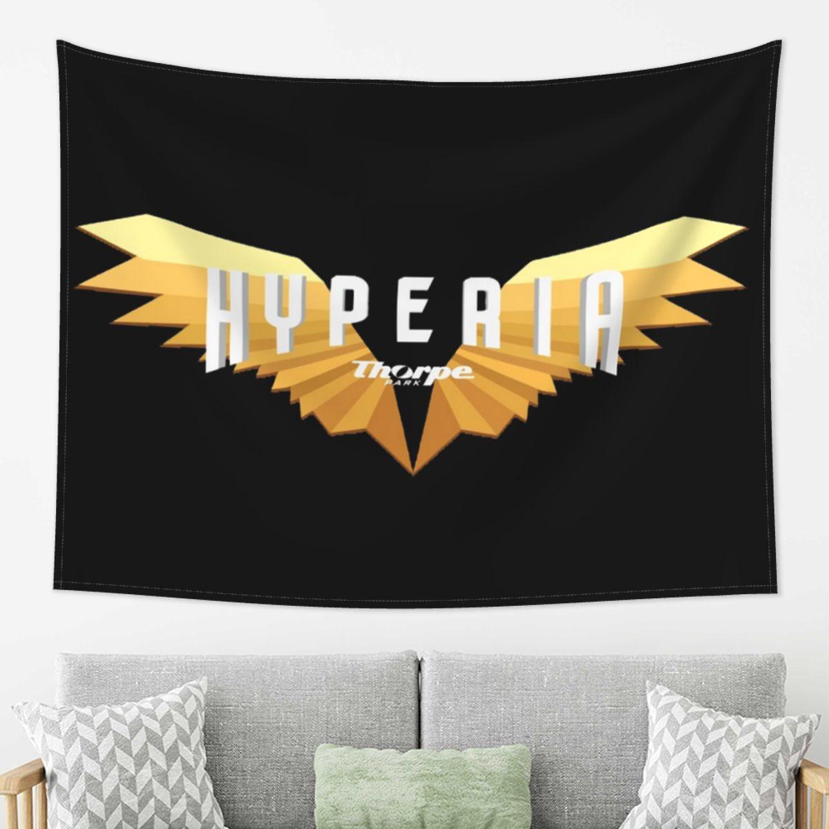 

Hyperia Thorpe Park Logo Tapestry Wall Hanging Aesthetic Home Decor Tapestries for Living Room Bedroom 74x94cm(29x37in)