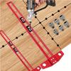Zmart 2-in-1 Drill Positioning and Scoring Ruler, Aluminum Alloy Multipurpose Dowel Jig with 68-10mm Drill Sleeves and Activity Blocks