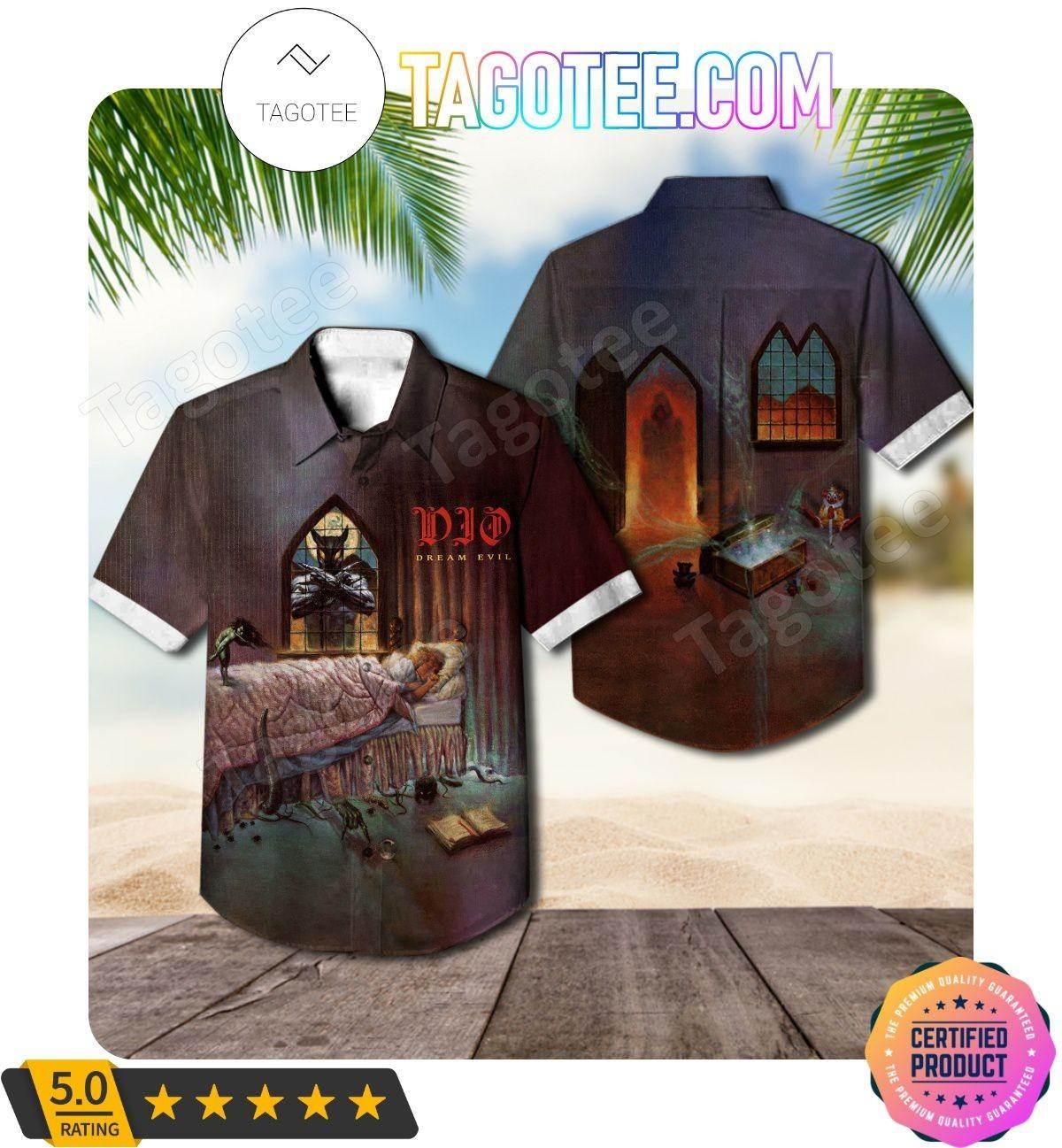 Dio Dream Evil Album Cover Casual Hawaii Shirt UB21 XXXL