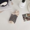Female Spring and Summer Thin Style All Match Stripe Silicone Not To Drop with Shallow Mouth Invisible Socks