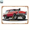 Vintage Metal Car Sign Decor Gift For Auto Lovers Garage Wall Art