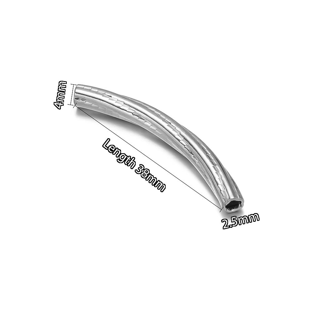 10pcs Stainless Steel Connectors Curved Tube for Jewelry Making Gold Color Straight Beads Bracelet Necklace DIY Jewelry Finding