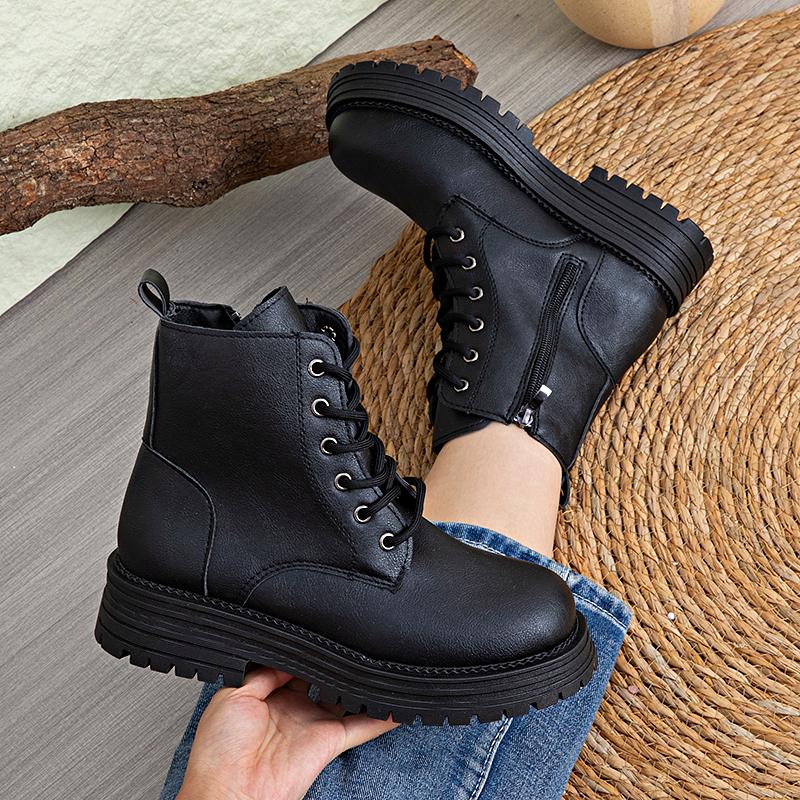 Women's Desert BootsNew Autumn and Winter Yellow Boots British Style High-top Women's Shoes Outdoor Mid-top Work Boots