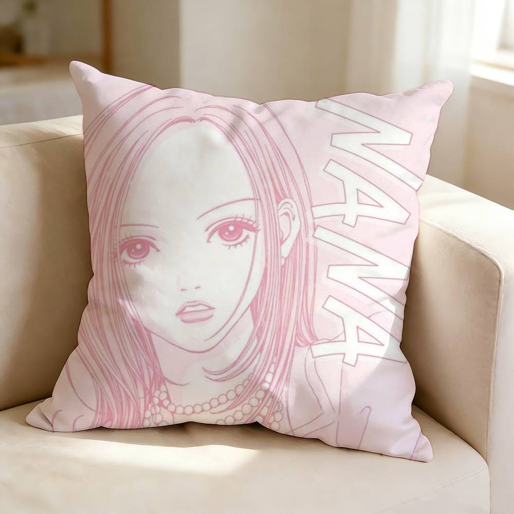 Anime N-Nana K-Komatsu H-Hachi Pillow Case Square Double-Sided Sofa Cushion Cover Bedroom Bedside Pillow