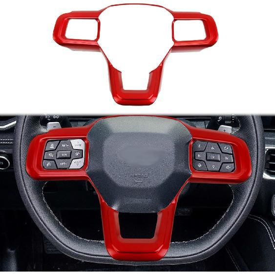 Steering Wheel Cover Molding Trims Accessories for 2024-2025 Ford Mustang (Carbon Fiber Style)