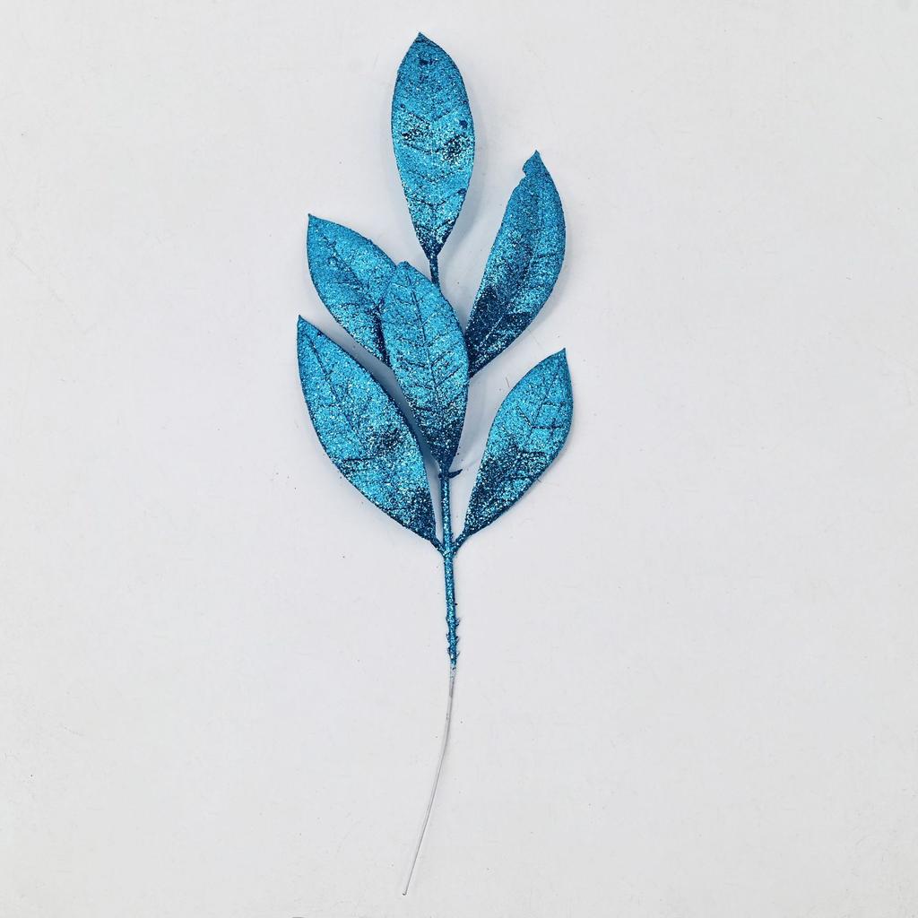 Simulated green plant Christmas gold powder leaf Eucalyptus glitter Christmas home decoration