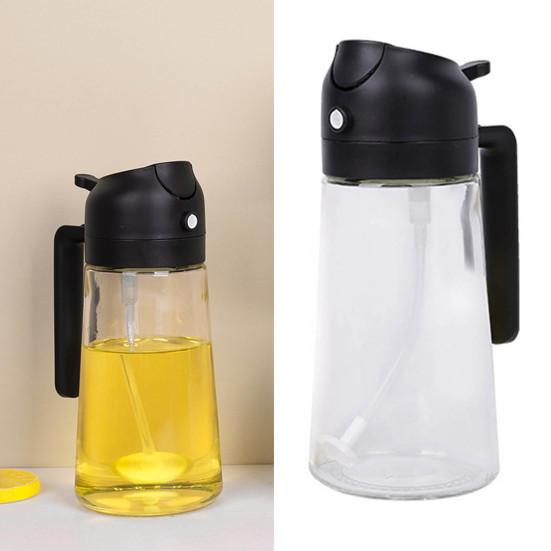 470ML Oil Dispenser Spray Pour 2 In 1 Olive Bottle Sprayer for Air Fryer Salad