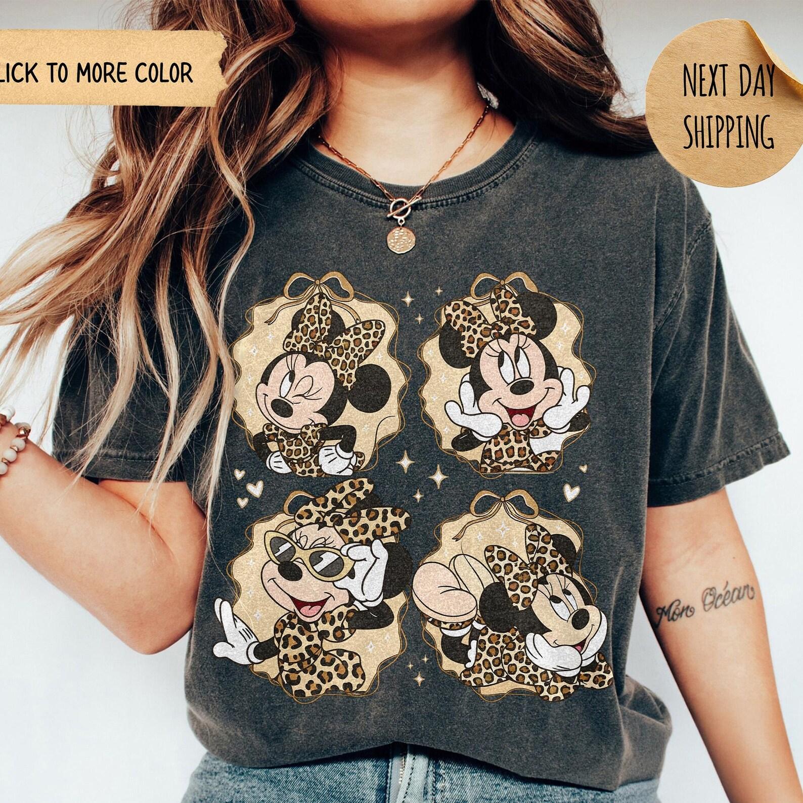 Vintage Safari Minnie Mouse T-Shirt, Minnie Leopard Shirt, Disney Animal Kingdom Tee, Disney Safari Outfits 130