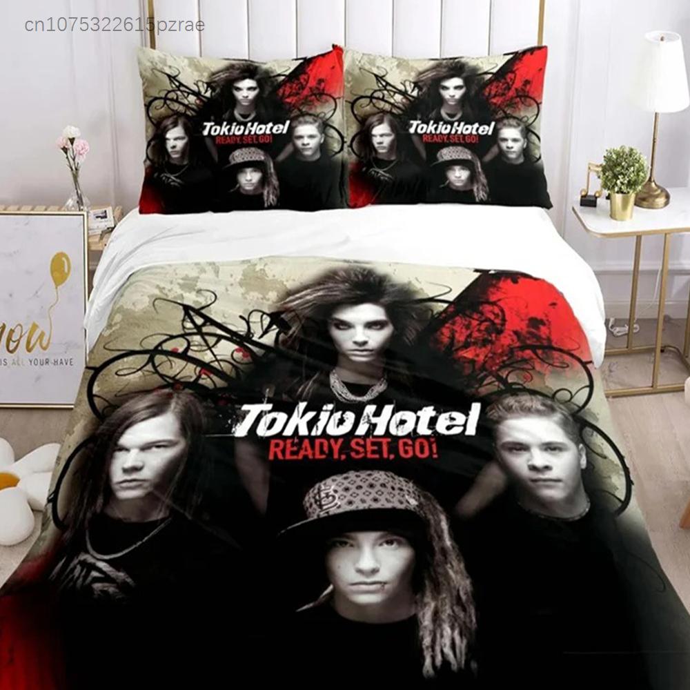 Tokio Hotel 3d Printing Rock Band All Season Duvet Cover Bedding Sets Soft Quilt Cover And Pillowcases Single Double Queen King