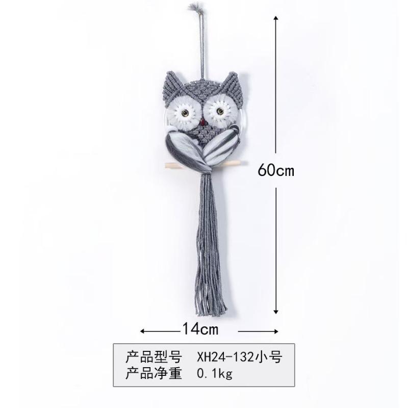 Cotton Rope Hand-woven Owl Pendant Bohemian Creative Wall Hanging Blanket Nordic Style Home Decoration Pendant