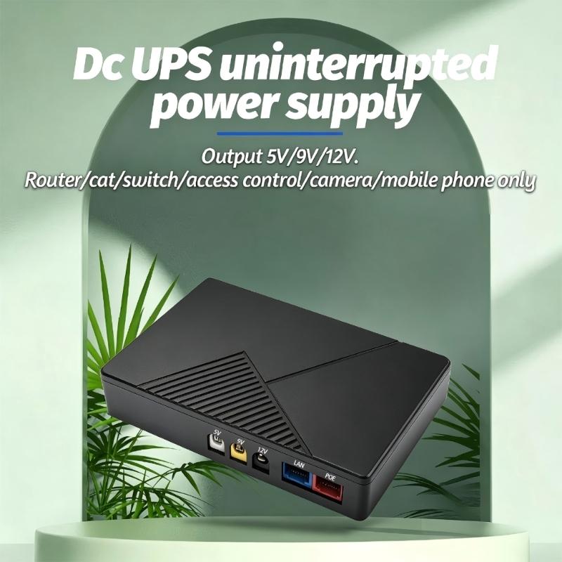 Multifunctional UPS Power Backup 10000mAh/12000mA Intelligent Home Backup Battery with Safety Protections Feature