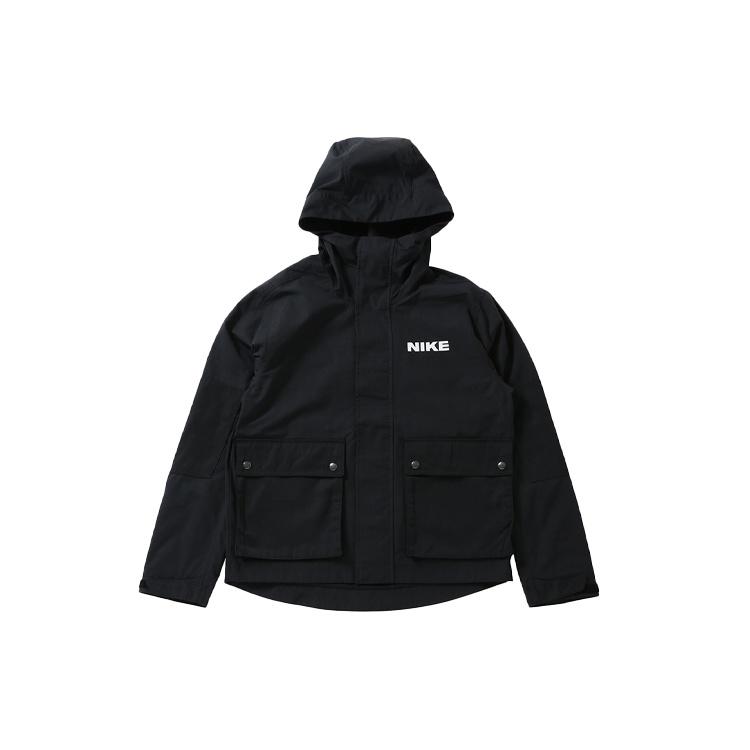 Nike Sportswear City Made Multiple Pockets Logo Sports Woven Hooded Jacket Black Men s DA0078-010 S