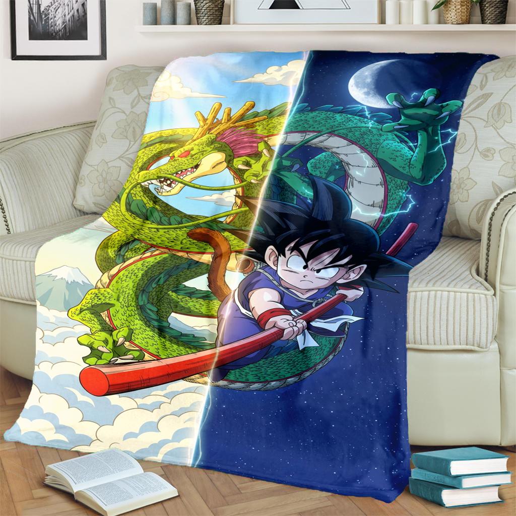 Dragon Ball! Blanket Flannel Soft Warm Print for Bedrooms, Sofas, Beds, Chairs, Picnics, Travel