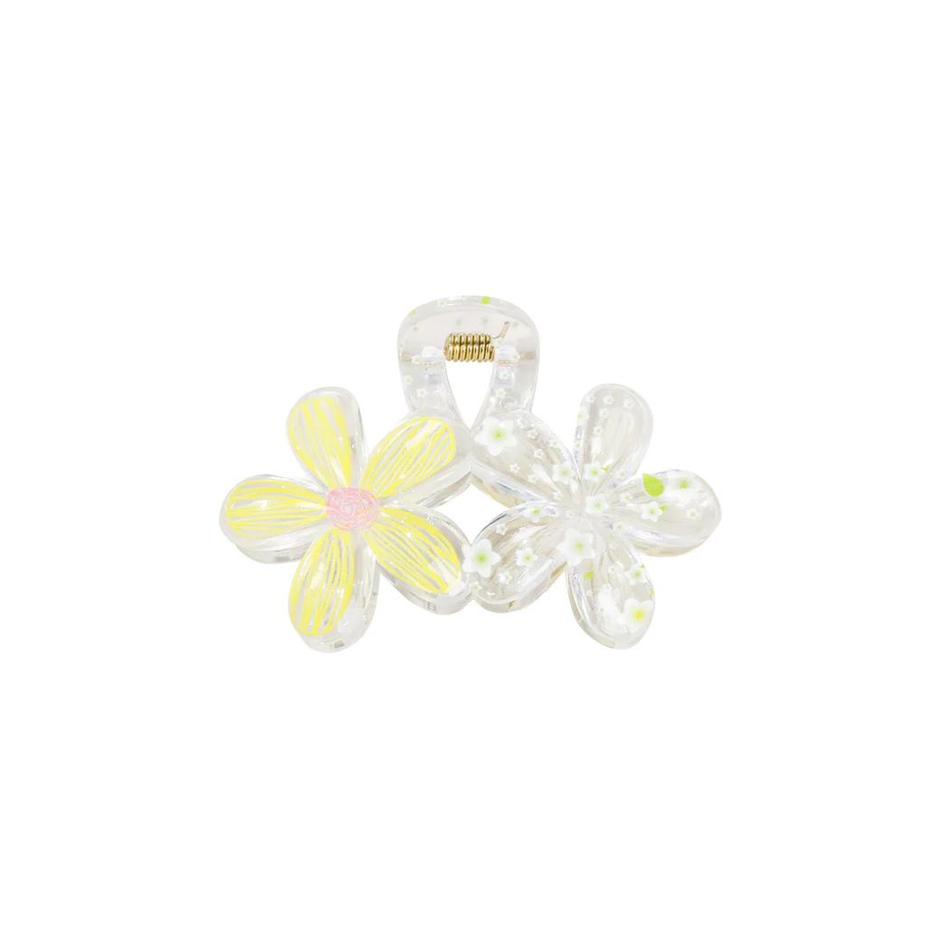 Sweet Doodle Floral Hair Claw Clip - Non-Slip Boho Updo Bun Clip for Women, Cute Spring Hair Accessories