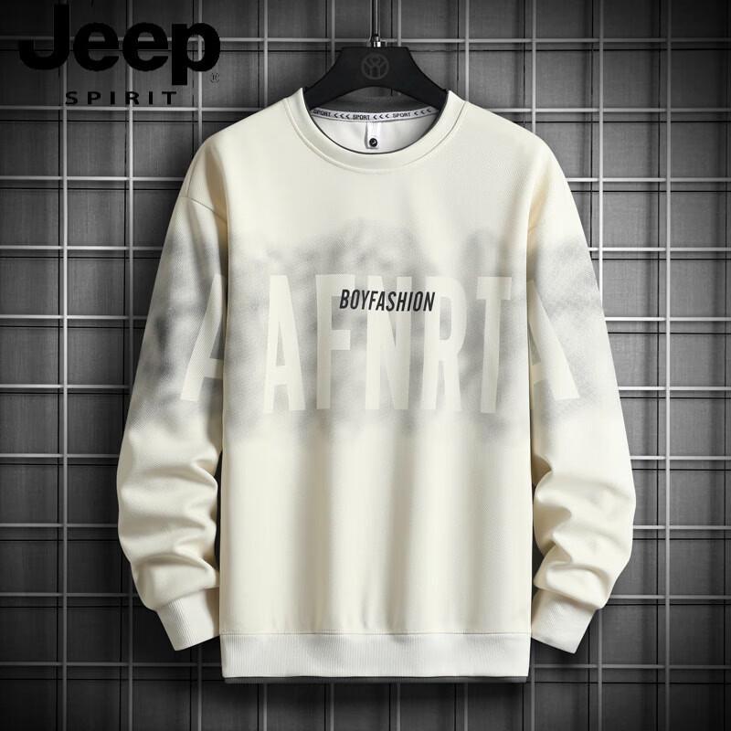 JEEP SPIRIT Men s Relaxed Fit Crewneck Sweatshirt L