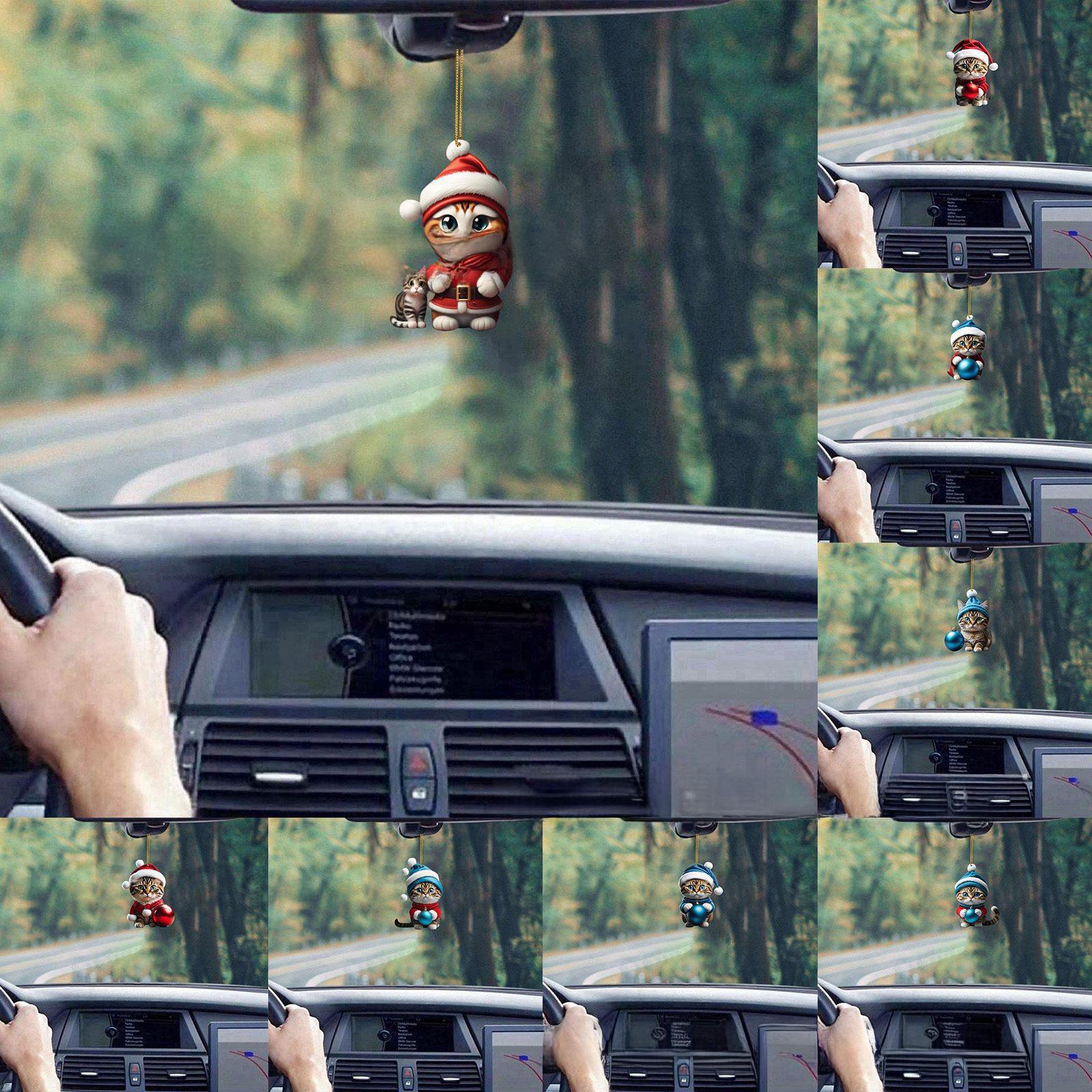 

Рождественский кулон в виде кошки для автомобиля XM040