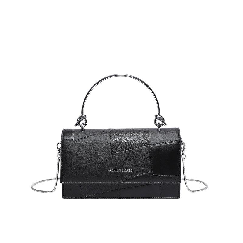 Niche Chain Shoulder Bag Women's New Temperament Versatile Small Square Bag Metal Portable Messenger Bag