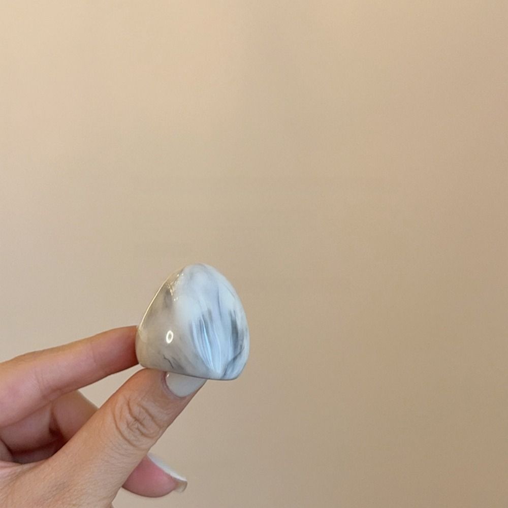 Melard Color Transparent Resin Ring Charm Irregular Ring Creative Acrylic Geometric Ring  Girls