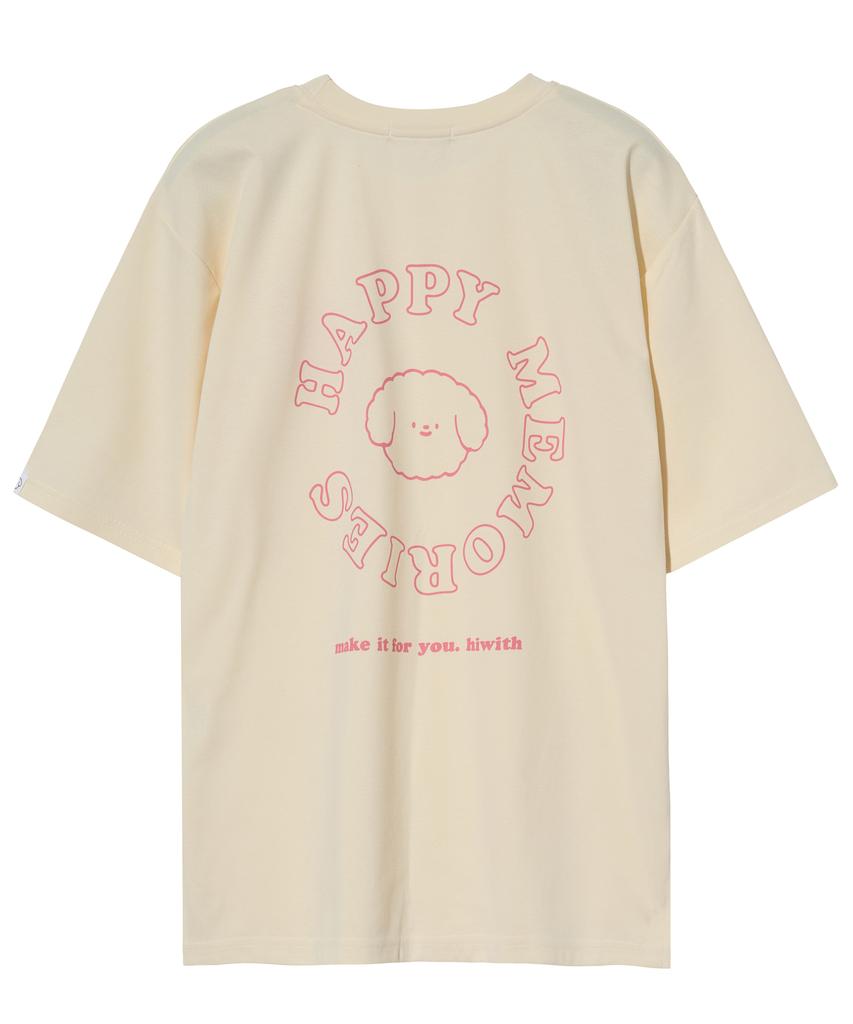 HIWITH Happy T-Shirt_Cream