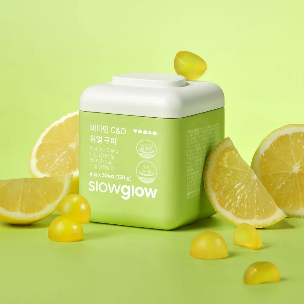 Slowglow Vitamin C&D Dual Gummy 30 Gummies (1-month supply)