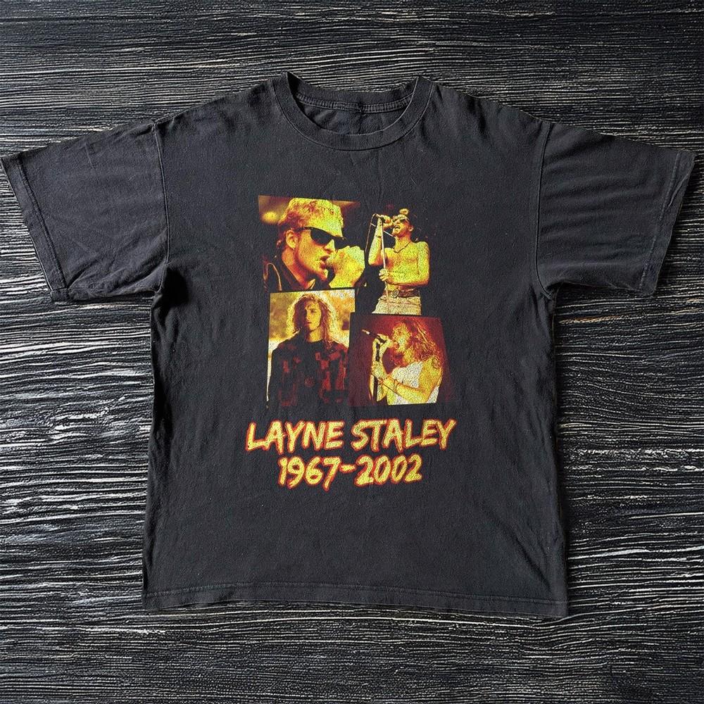 

Alice In Chains Layne Staley Black Cotton Tshirt Unisex T-Shirt S