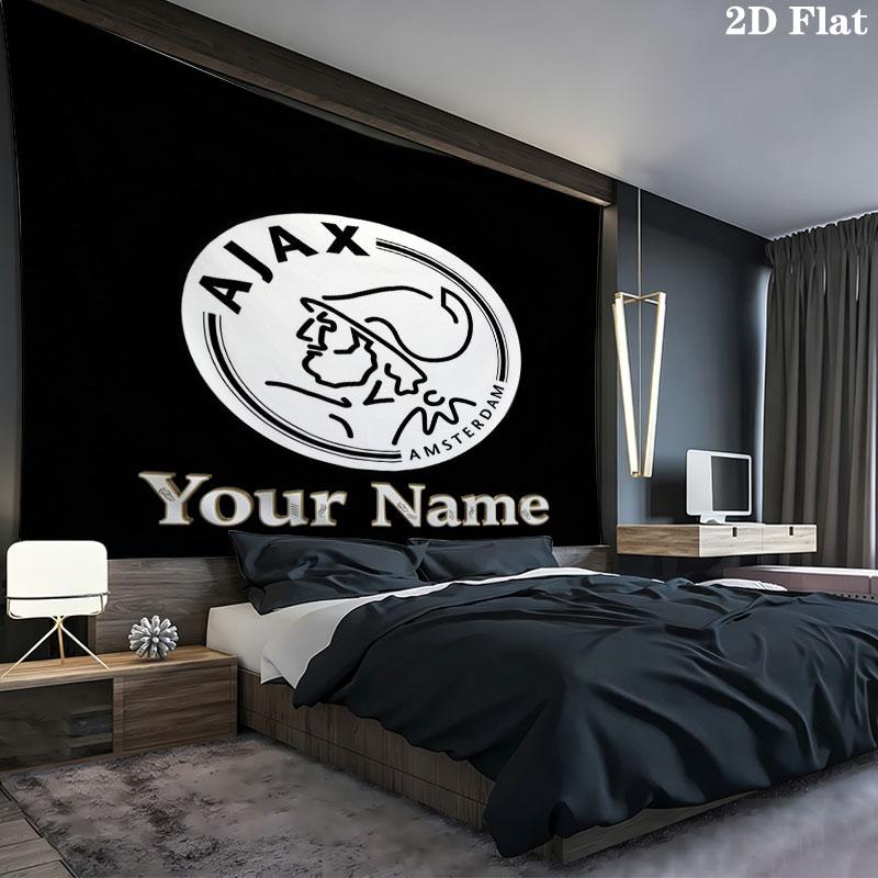 AFC Ajax Custom Name Wall Tapestry Aesthetic Wall Hanging Printed Fabric Blanket Decorative Tapestries for Bedroom Living Room Home Decor