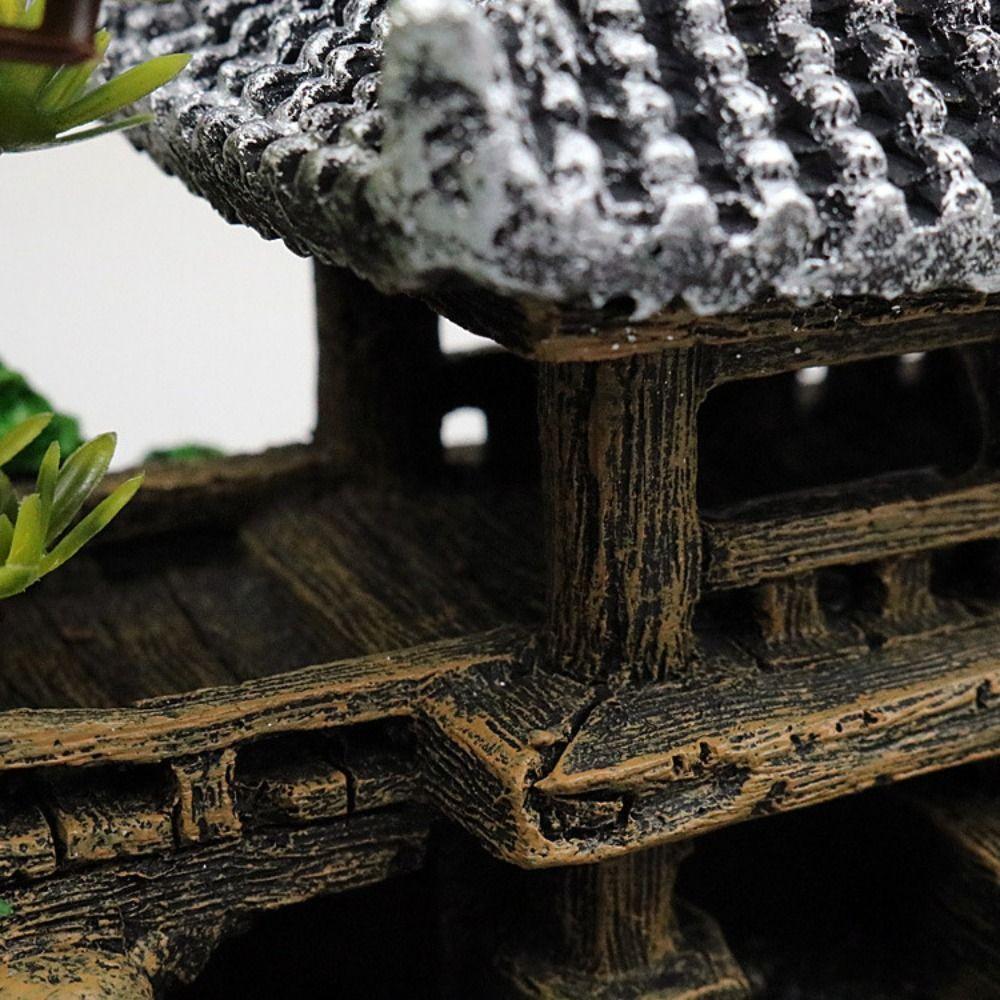 Resin Decoration Landscaping Creative Small House Model Fish Tank Ornaments  Desktop