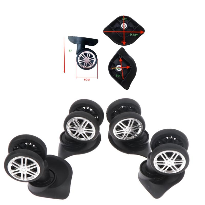 

4Pcs Suitcase Luggage Universal 360 Degree Swivel Wheels Trolley Wheel Tools Travel Suitcase Wheel Accessories