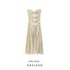 Kaslead New Arrival Women's Fashion Style Fashion Shining Diamond Evening Wear Tube Top Tie Knot Hollow Dress Dress